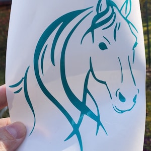 Horse Decal, vinyl decal, horse sticker, horse decal, window decal, car decal, bumper sticker, laptop decal, horse gift, horse decoration