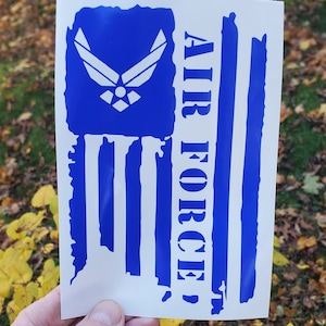 Air Force Decal, Flag Decal, Car Decal, Bumper Sticker, Window Decal, Laptop Decal