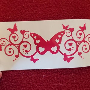 Schmetterling Herzen Vinyl Aufkleber, Schmetterling Aufkleber, Schmetterling Aufkleber, Schmetterling Dekoration, Auto Aufkleber, Scrapbook Aufkleber, Fenster Aufkleber