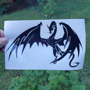 Flying Dragon vinyl decal, vinyl sticker, fantasy decal, dragon decal, dragon sticker, car decal, window decal, bumper sticker, laptop decal