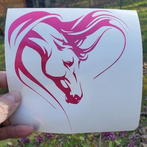Horse decal, vinyl decal, vinyl sticker, horse sticker, window decal, car decal, bumper sticker, laptop decal, horse gift, horse lover