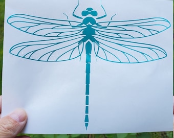 Dragonfly vinyl decal, vinyl sticker, car decal, bumper sticker, dragonfly decal, window decal, dragonfly sticker, window decal