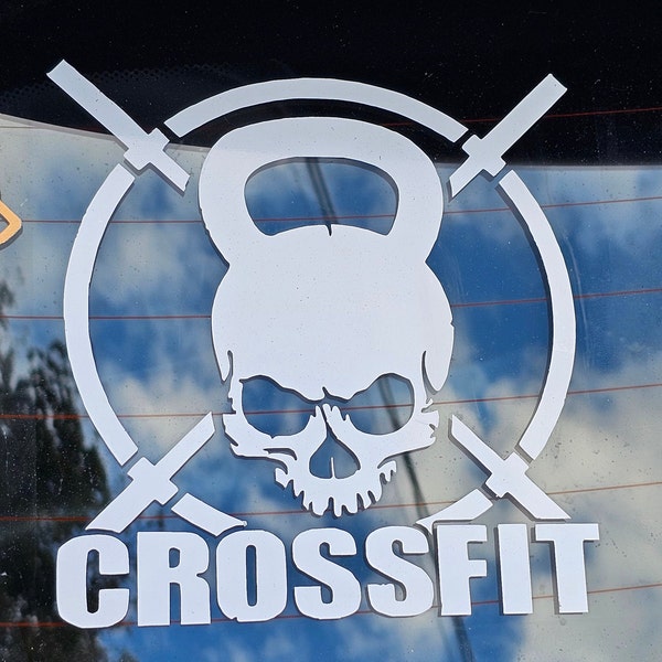 CrossFit vinyl sticker, vinyl Decal, vinyl sticker, bumper sticker, window decal, car decal, crossfit gift, workout decal