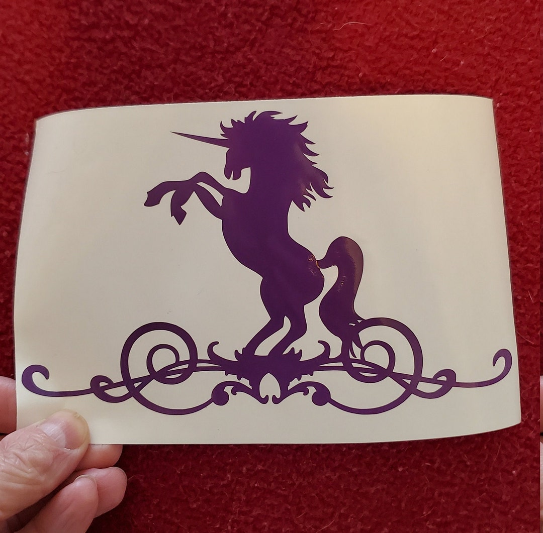 Unicorn Vinyl Decal, Vinyl Sticker, Car Decal, Laptop Decal, Bumper