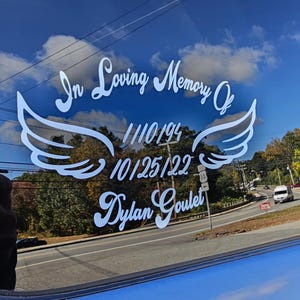 In Loving Memory vinyl decal, memorial sticker, angel sticker, car decal, window decal, laptop decal, vinyl sticker