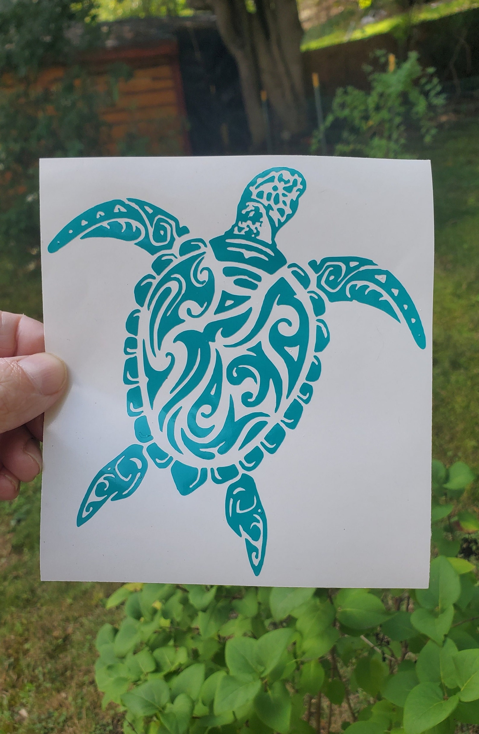 Sea Turtle Vinyl Decal Turtle Decal Turtle Sticker Car Etsy