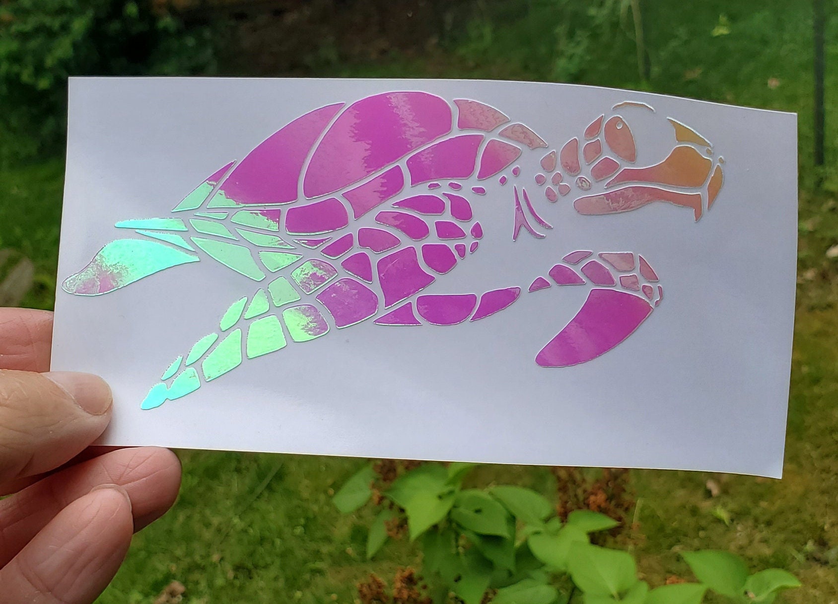 Sea Turtle Vinyl Decal, Turtle Decal, Turtle Sticker, Car Decal, Window ...