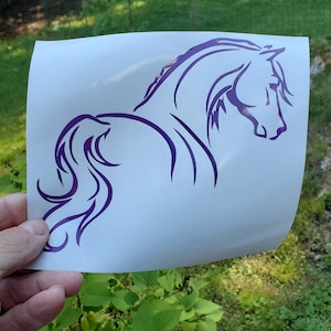 Horse Silhouette vinyl decal, horse sticker, vinyl decal, horse decoration, car decal, window decal, laptop decal, bumper sticker