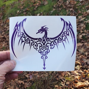 Celtic Dragon Vinyl Decal, window decal, car decal, bumper sticker, laptop decal