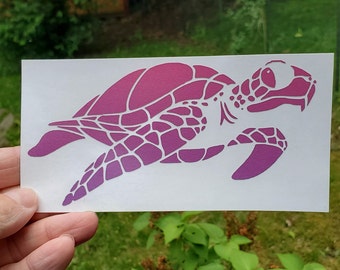 Sea Turtle Vinyl decal, Turtle decal, Turtle sticker, car decal, window decal, laptop decal, turtle decoration, bumper sticker