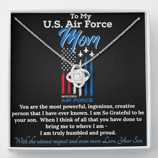 To My Air Force Mom|Necklace from son, Gift for Military Mom,Mothers day present