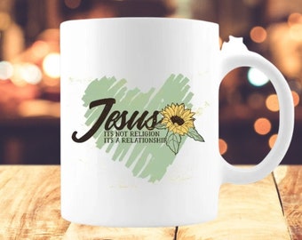 Jesus Heart Mug - Jesus Relationship Mug - Christian Coffee Mug