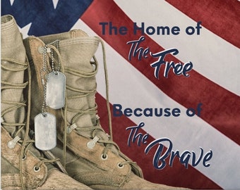 Freedom Canvas Prints| Veteran service canvas, USA canvas, USA Wall Art, US Veteran Wall Art, Support our service members