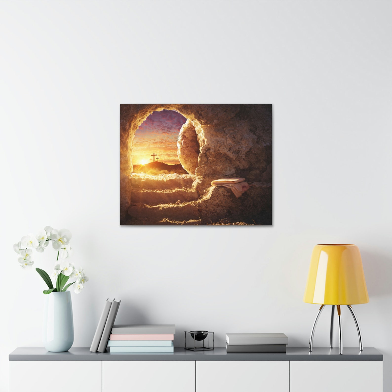 He is Risen Canvas Jesus Canvas Art Christian Canvas Artthe Etsy