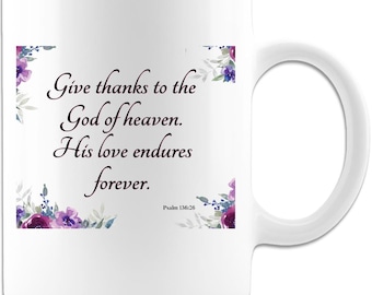 Christian Inspiration Mug, Scripture Coffee Mug,inspirational gift