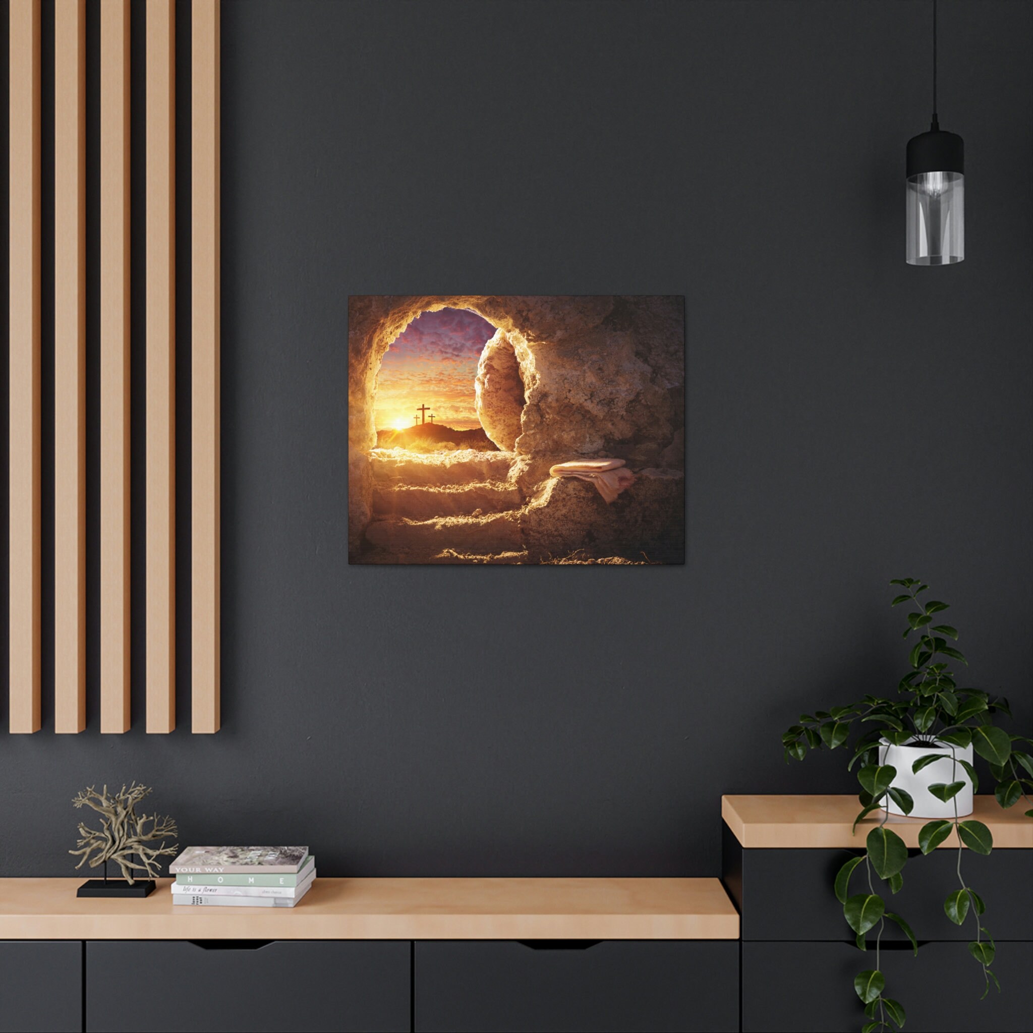 He is Risen Canvas Jesus Canvas Art Christian Canvas Artthe Etsy