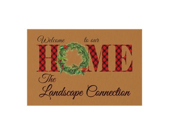 Christmas Doormat| Personalized Welcome Mat, Welcome Christmas mat, Holiday outdoor rug, Housewarming Gift