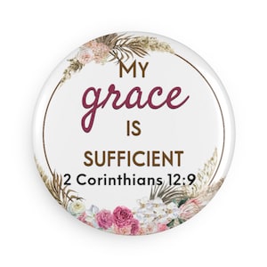 Inspiration Button Magnet, Schrift magnet, Bibelvers Botschaft, christlicher Magnet