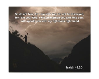 Isaías 41:10 Canvas Gallery Art/ Inspirational Scripture Wall Print, Christian Wall Art for Home Decor, Faith Inspired Canvas Print
