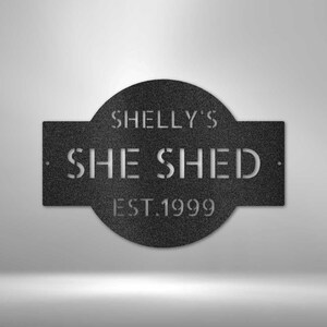 Personalizzato She Shed Sign, Est Sign, Custom She Shed Gift Idea, She Shed Wall Decor, Gift for Wife