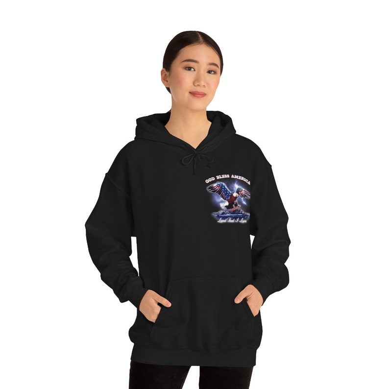 GOD Bless America Sudadera con capucha / Sudadera con capucha patriótica, sudadera con capucha de EE. UU., Sudadera con capucha de EE. UU., Regalo para veteranos imagen 3