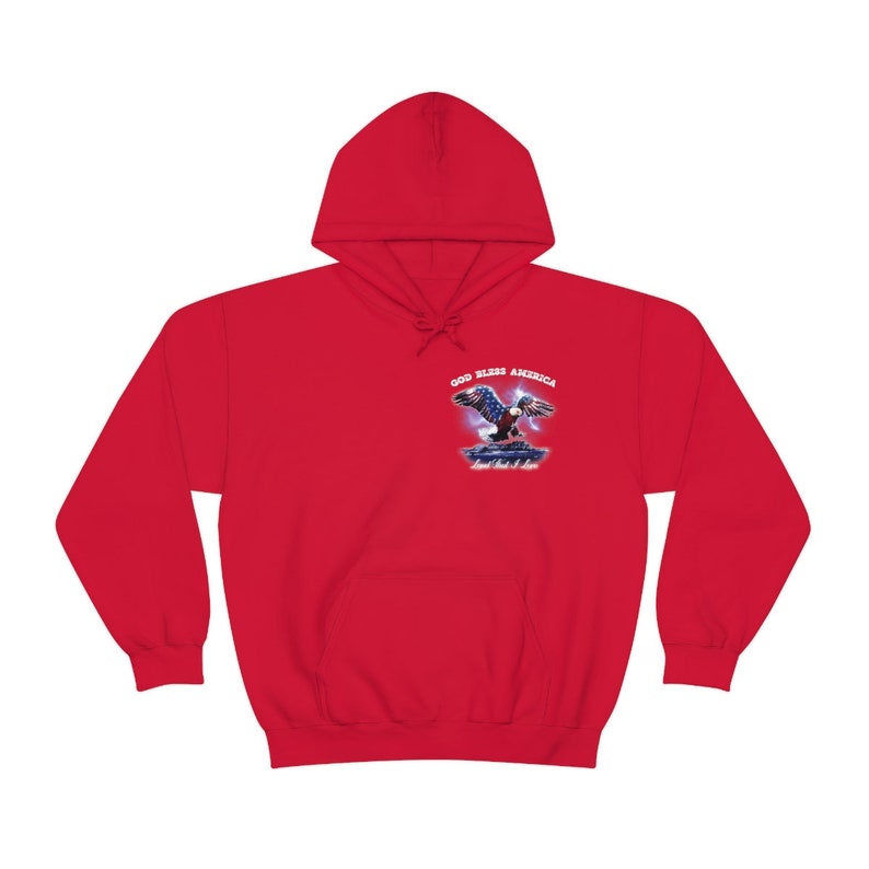 GOD Bless America Sudadera con capucha / Sudadera con capucha patriótica, sudadera con capucha de EE. UU., Sudadera con capucha de EE. UU., Regalo para veteranos Red