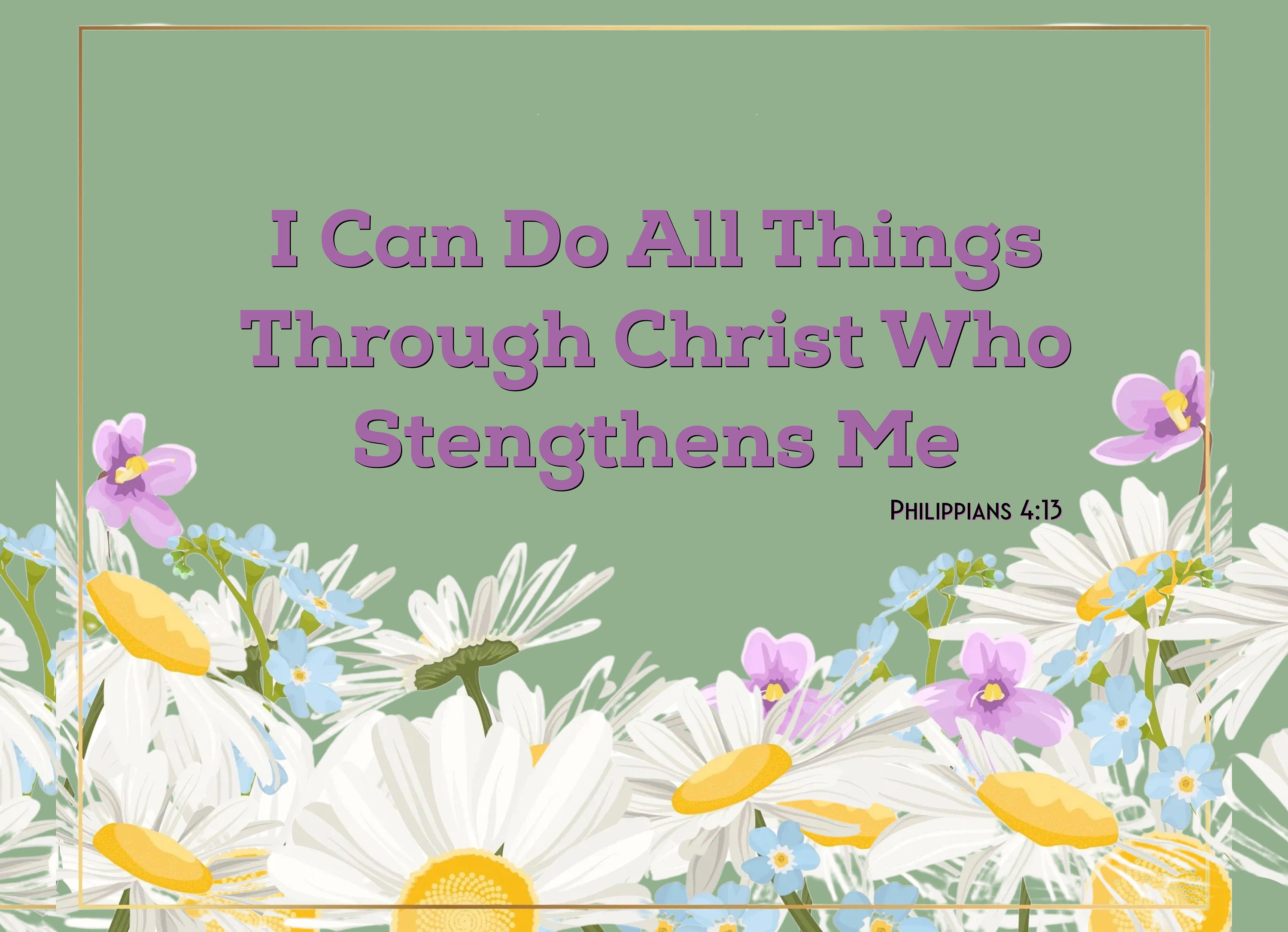 Philippians 4:13 Canvas| Bible Verse Home Decor That Makes a Great Gift ...