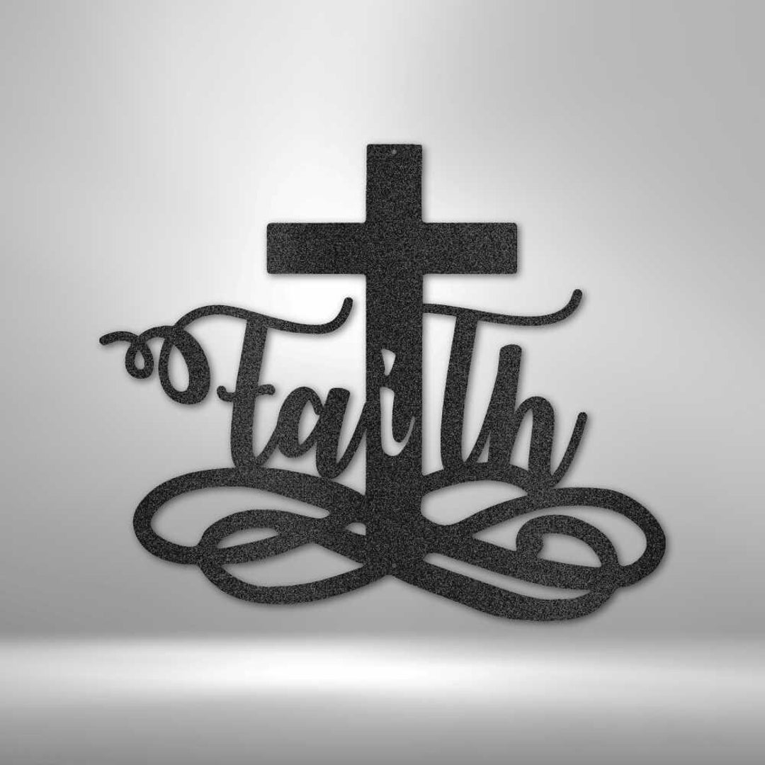 Faith Wall Art Religious Gifts Christian Gifts, Faith Cross Steel Sign