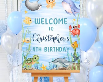 Under the sea Welcome Sign-instant download