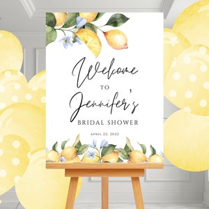 Bridal Shower lemon welcome sign-lemon bridal shower theme-instant download
