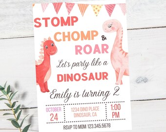 Szablon zaproszenia urodzinowego z motywem dinozaura – do natychmiastowego pobrania