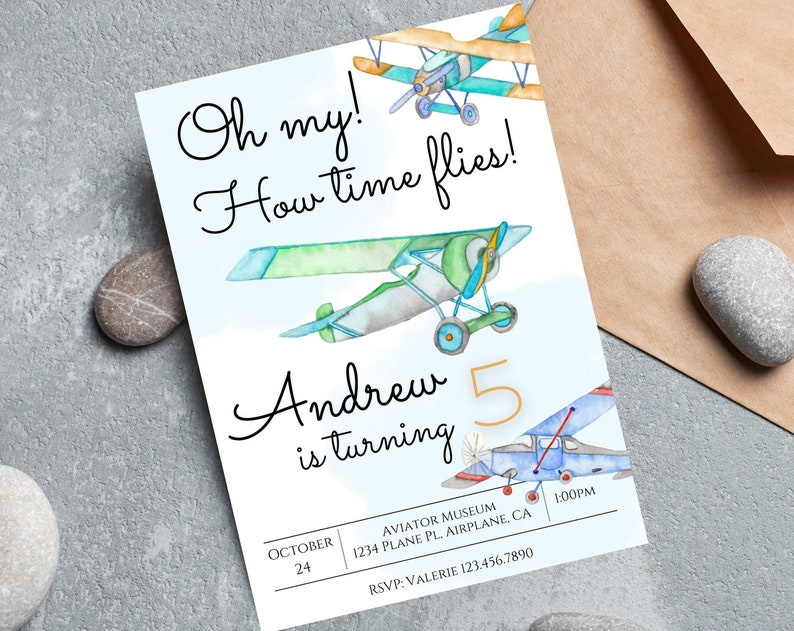Editable airplane birthday invitation templateplane birthday invitationbirthday invitation templatebirthday invite boyinstant