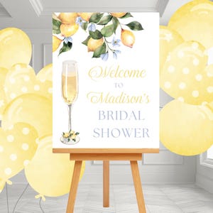 Lemon bridal brunch welcome sign-lemon bridal shower theme-instant download