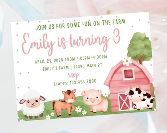 Farm Birthday invitation-instant download