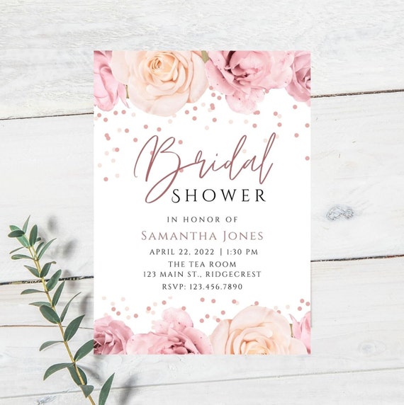 Bridal Shower Invitationbridal Shower Invitation Etsy
