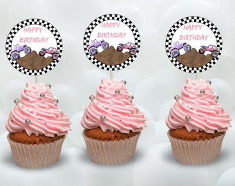 Editable Monster Truck Cupcake Topper-instant Download
