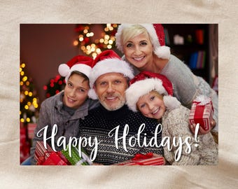 Christmas Family photo Card-instant download