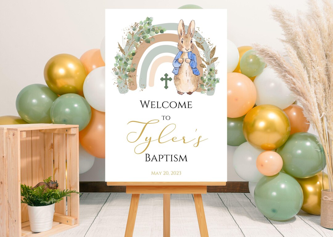 Peter Rabbit Baby Shower Welcome Sign-instant Download - Etsy