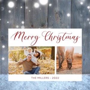 Christmas photo Card-holiday photo card-family christmas template-instant download