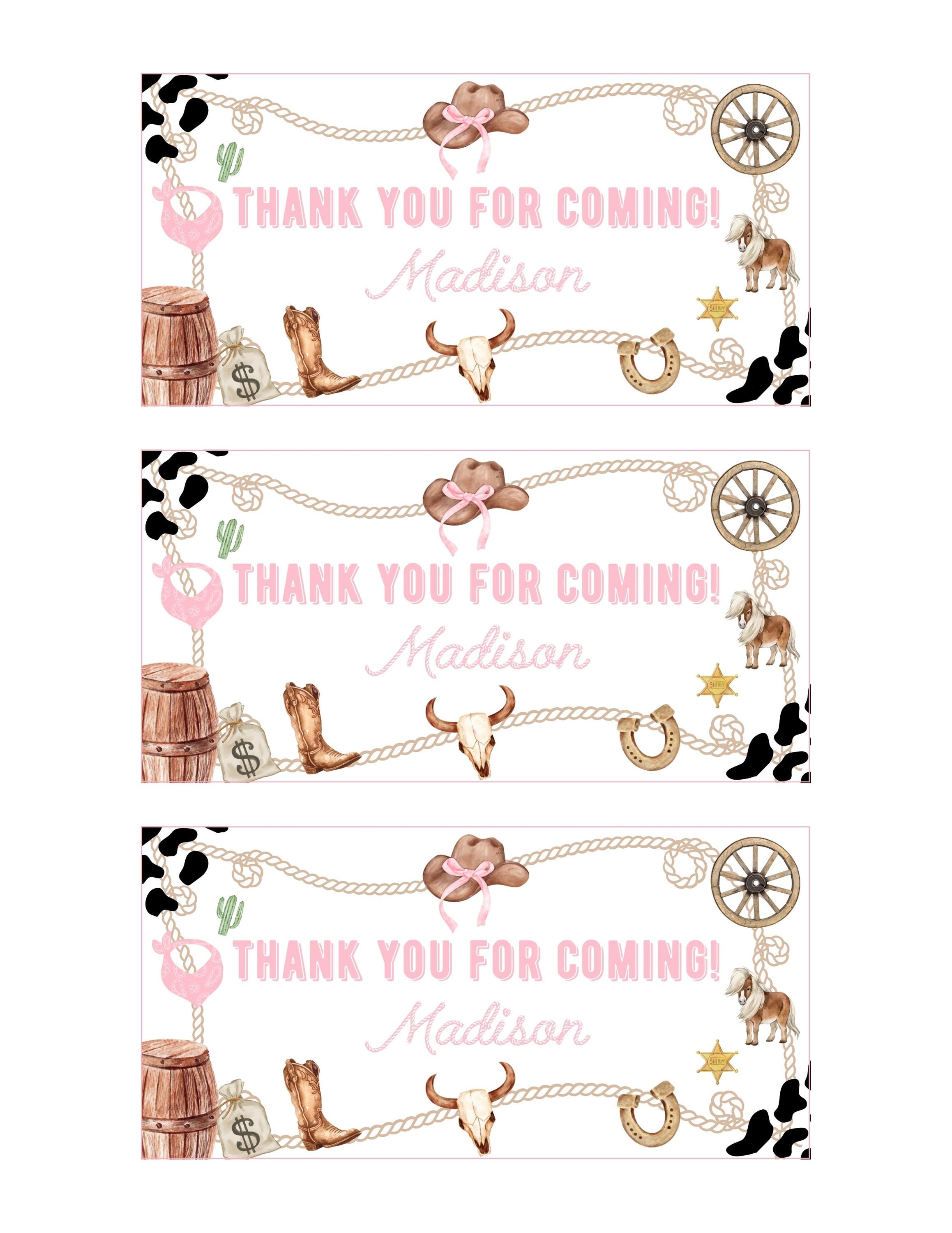 Pink Rodeo Theme Gable Box Editable Pink Rodeo Gable Box-farm Theme Party Gift Box Labels-instant ...