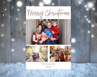 Editable Photo Christmas Card-instant download