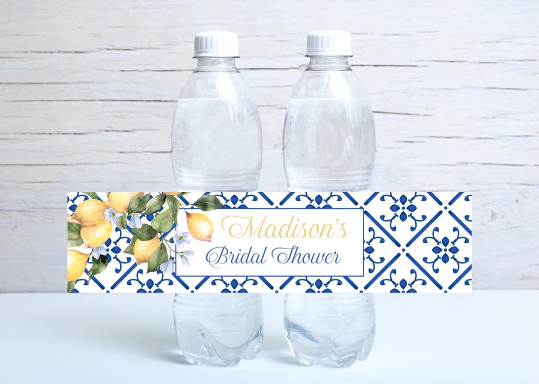 Editable Lemon Water Bottle Label-citrus Bottle Label-instant Download ...