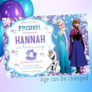 Frozen birthday invitation-elsa birthday invite-frozen 2 invitation-instant download