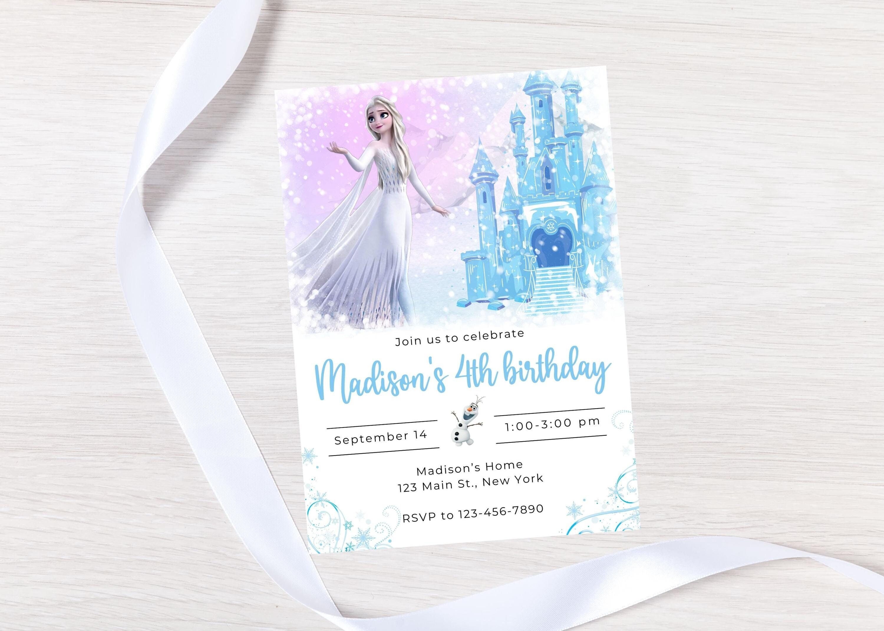Frozen Birthday Invitation | Magical Frozen Party Invite | Editable Template | Anna & Elsa | Kids Birthday Celebration