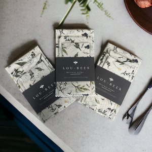 Lou-bees Fallen Leaves Beeswax wraps set. Eco friendly food storage.