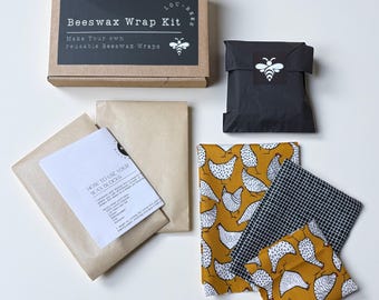 Beeswax Wrap DIY Kit: Eco-Friendly Reusable Food Wraps