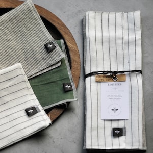 Pure Linen Kitchen Cloths | Reusable, Absorbent Eco Home Essentials (Set of 3)