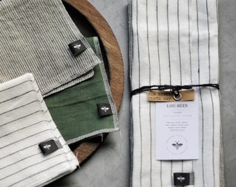 Pure Linen Kitchen Cloths | Reusable, Absorbent Eco Home Essentials (Set of 3)