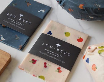 Beeswax Food Wrap, Reusable Eco-Friendly Kitchen Storage.