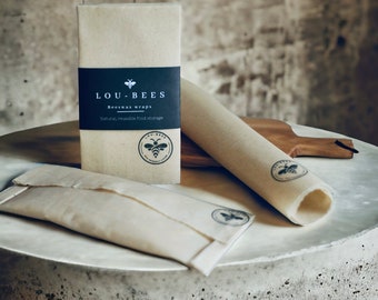 Lou-bees Closer to Nature Beeswax wraps 13” eco friendly alternative to plastics.